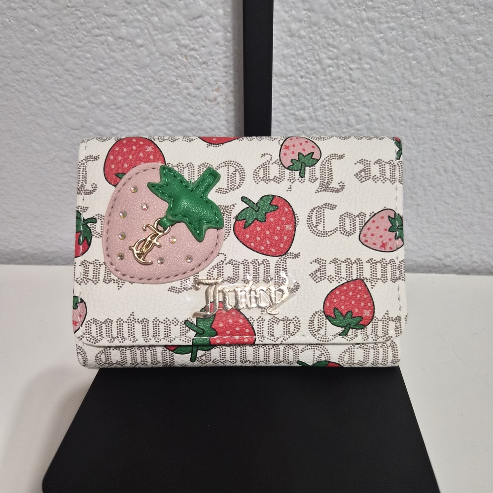 Juicy Couture Freshly Picked Satchel Strawberry With Matching Wallet NWT - Picture 2 of 4